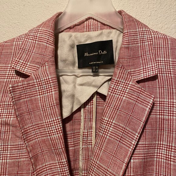 Massimo Dutti Linen‎ Blazer XS Preppy Country Club Equestrian Collegiate - Picture 4 of 5